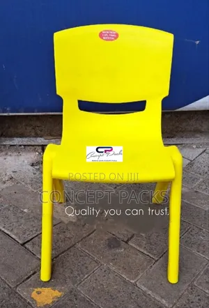 Yellow Kindergarten Children Chairs.