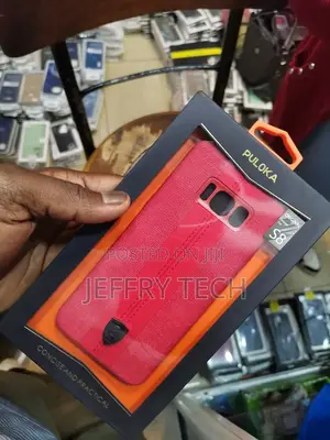 Puloka Leather Design Case for Samsung S8 (Red)