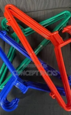 120 PCS Plastic Normal Clothes Hangers Mixed Colors