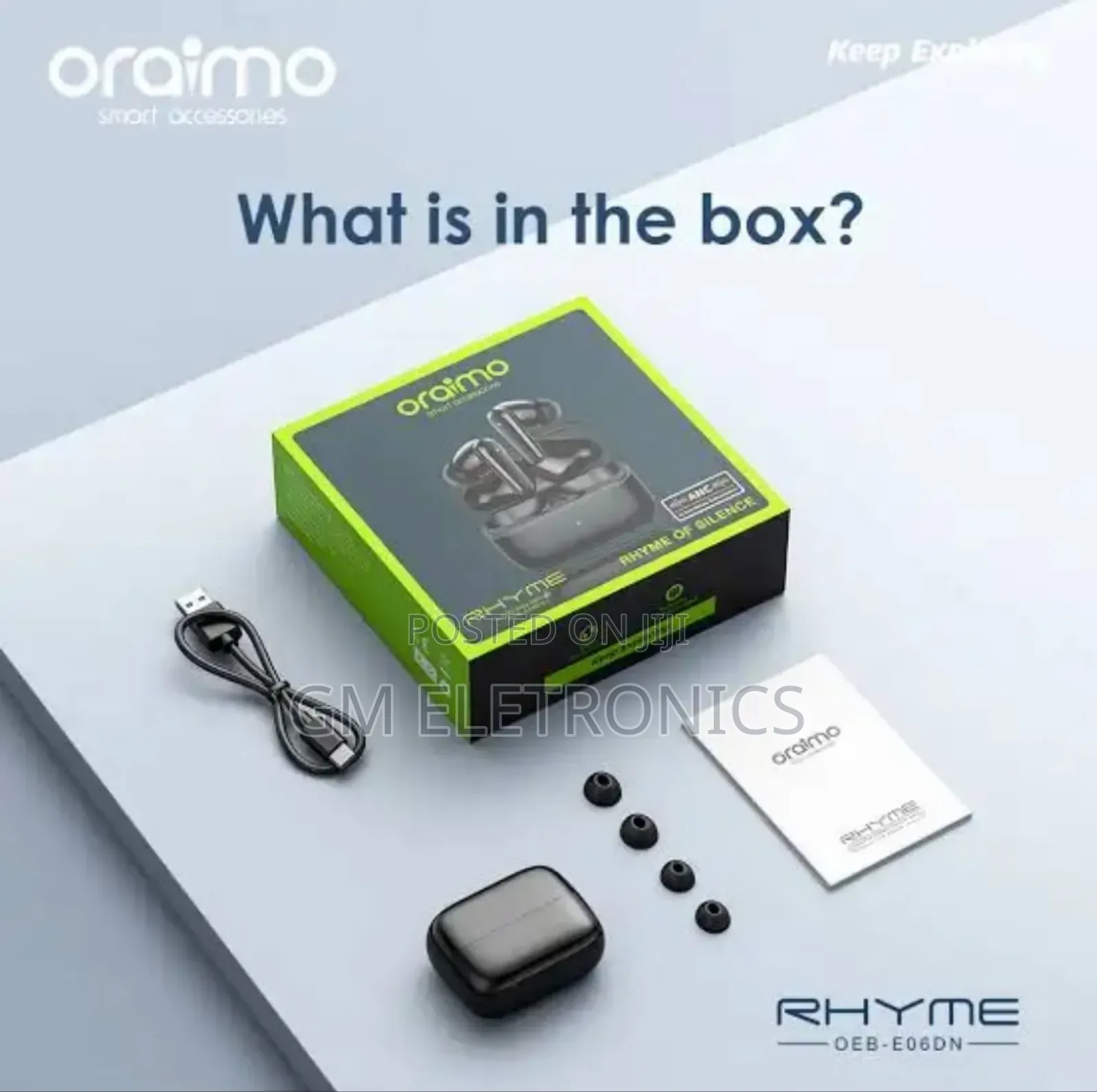 Oraimo Rhyme ANC True Wireless Earbuds.