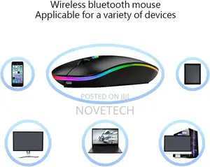 Wireless Bluetooth Mouse,LED Rechargeable Silent Slim Laptop