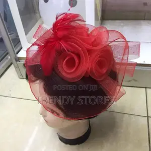 Elegant Red Wedding Fascinator