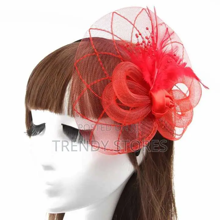 Elegant Red Wedding Fascinator
