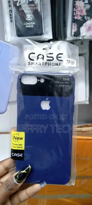 Apple iPhone 7p/8p Blue Rubber Shock Proof Mobile Back