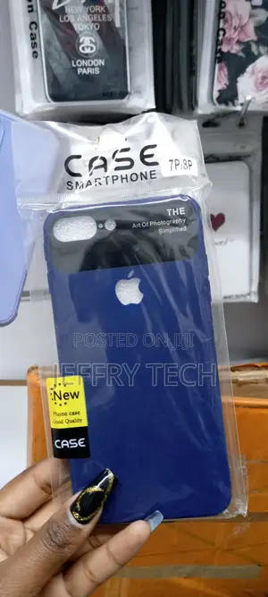 Apple iPhone 7p/8p Blue Rubber Shock Proof Mobile Back