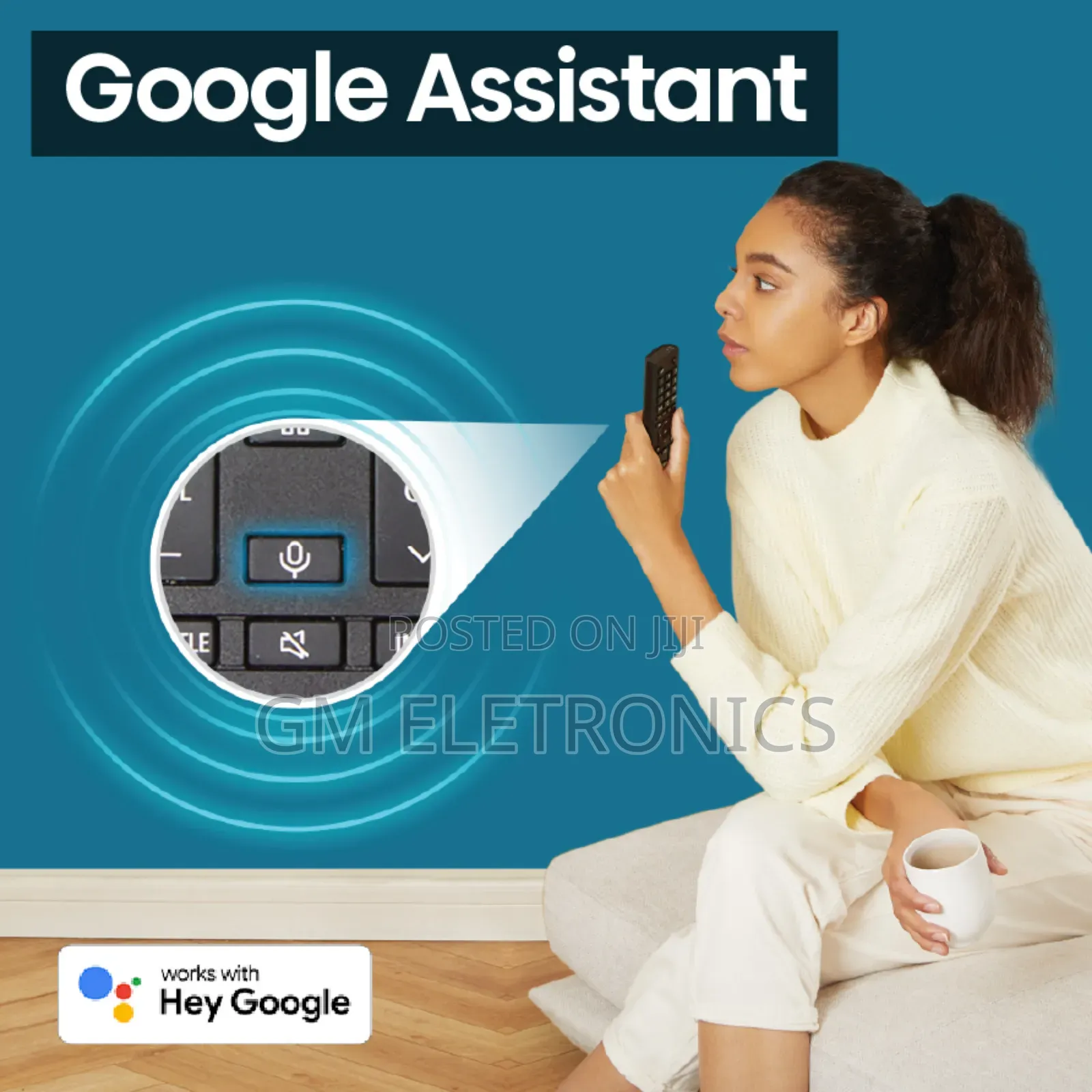 Hisense Remote Control With Google Assist Voice Button.