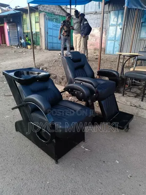 Barber Chair and Sink Chair, Black 