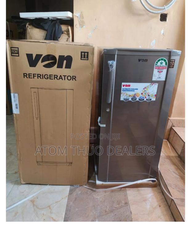 VON VARS-23DHS Single Door Fridge 185litres Silver - main view