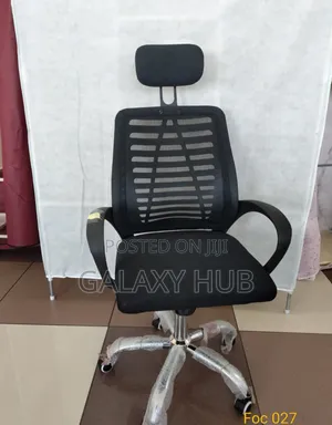 Secretarial Mesh Office Chair With Headrest