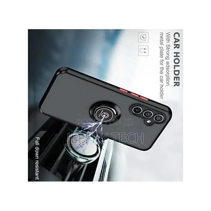 Case With Ring-Compatible Samsung A14- Black