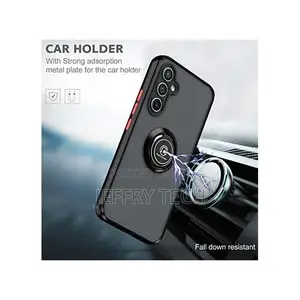 Case With Ring-Compatible Samsung A14- Black