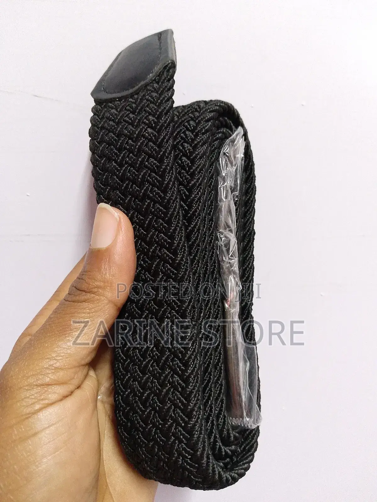Waist Black Belt Which Is Stretching