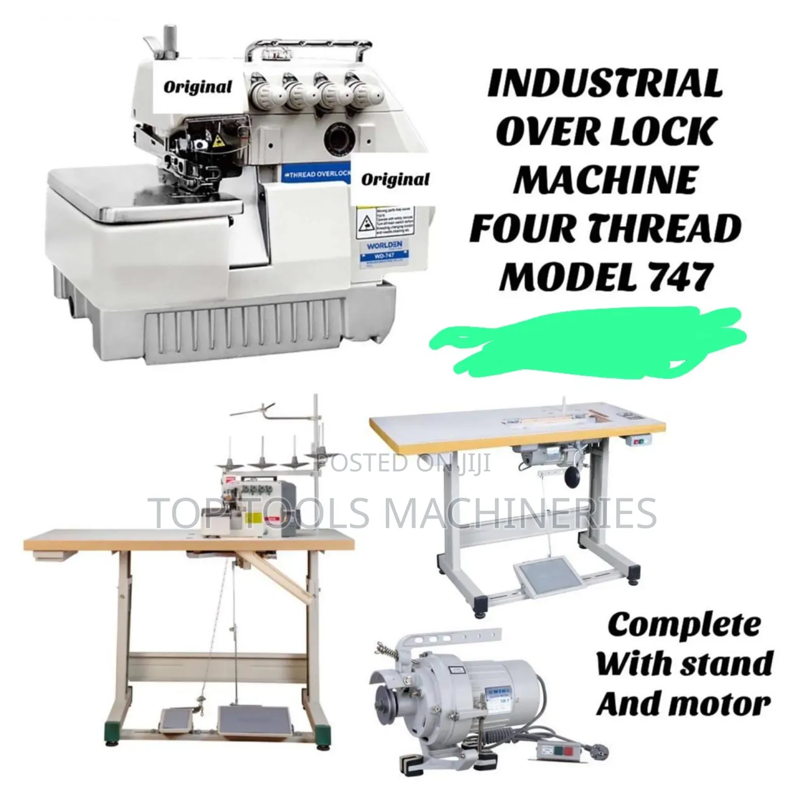 Industrial Overlock Sewing Machine Four Thread Model 747