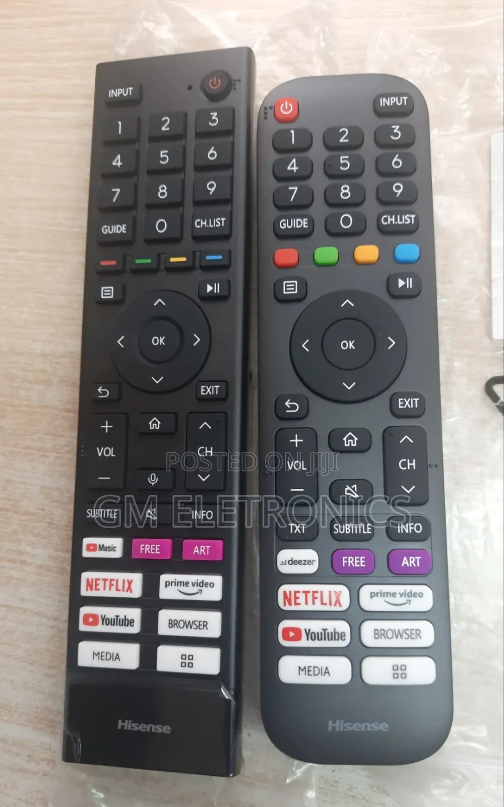New Hisense Smart Vidaa Remotes With Voice Command Button.