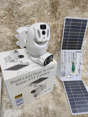 Dual Solar Screen PTZ CCTV Powered Camera. Dual Lens 4G
