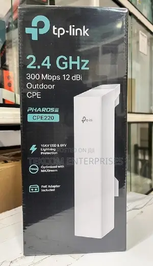 Tp-Link Cpe220 2.4ghz 300mbps 12dbi Outdoor Cpe (Cpe220)