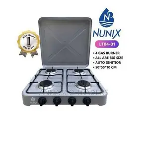 Nunix 4 Gas Table Top Cooker (LT04-1), Metallic Grey