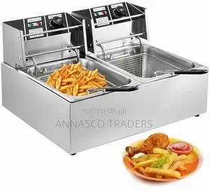 Nunix 6L+ 6L Commercial Double Stainless Steel Deep Fryer