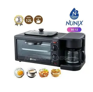 Nunix 3in1 Breakfast Maker Oven,Grill and Coffee Maker.