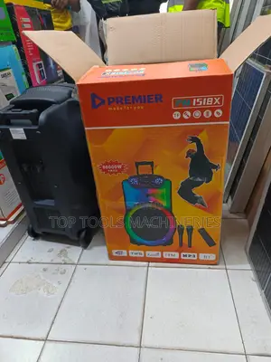 Premier 15" Inch Portable Speaker 80000watts With Two Microp