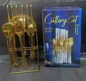 24PCS Golden Cutlery Set