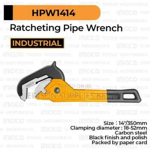 Pipe Wrench Ingco Ratcheting Pipe Wrench 14" Pipe Range