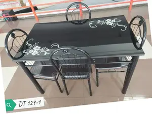 New Black 4 Sitter Dining Table Set 