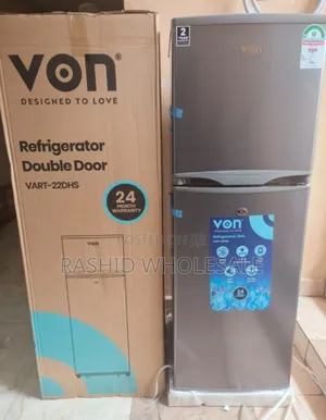 Von Double Door Fridge.(138l)
