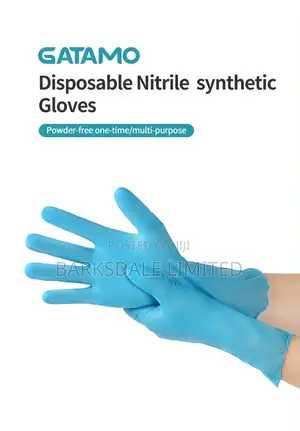 Blue Nitrile 100 Gloves Silicon Latex Rubber Chef Kitchen Small