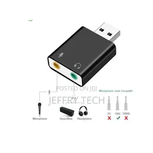 External Sound Card - USB 7.1 - 3.5mm - Black