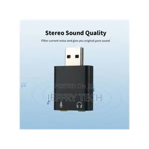 External Sound Card - USB 7.1 - 3.5mm - Black