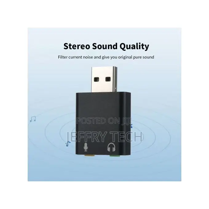 External Sound Card - USB 7.1 - 3.5mm - Black