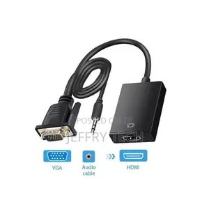 Audio - Video - VGA to HDMI Adapter - Black