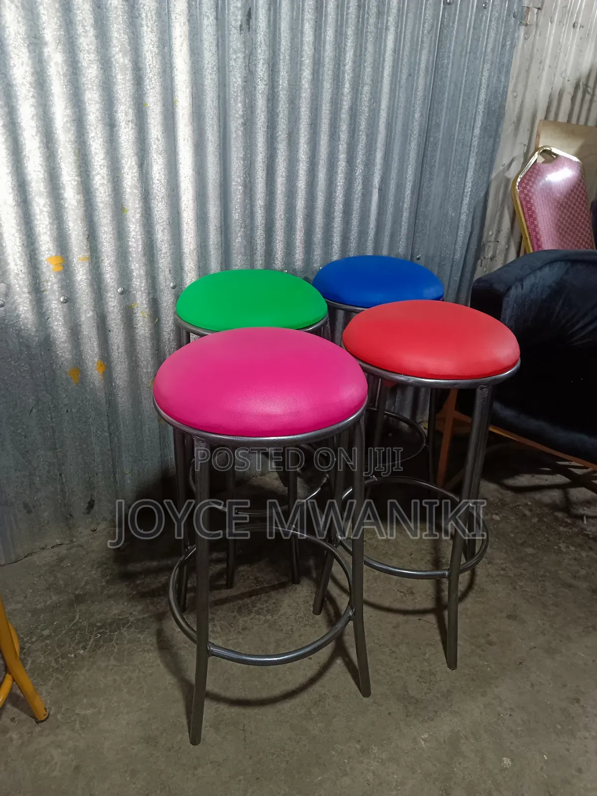 High Stools Backless Powder Coated