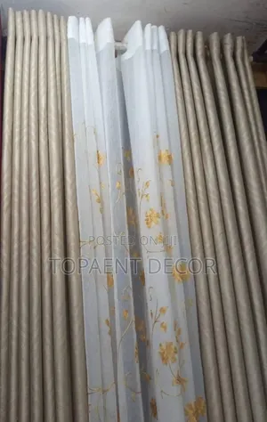Beige Window Curtains and Sheers