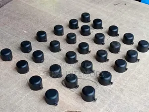 Black Jua Kali End Caps for Local Curtain Rods
