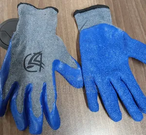 Blue Grey Diamond Industrial Gloves