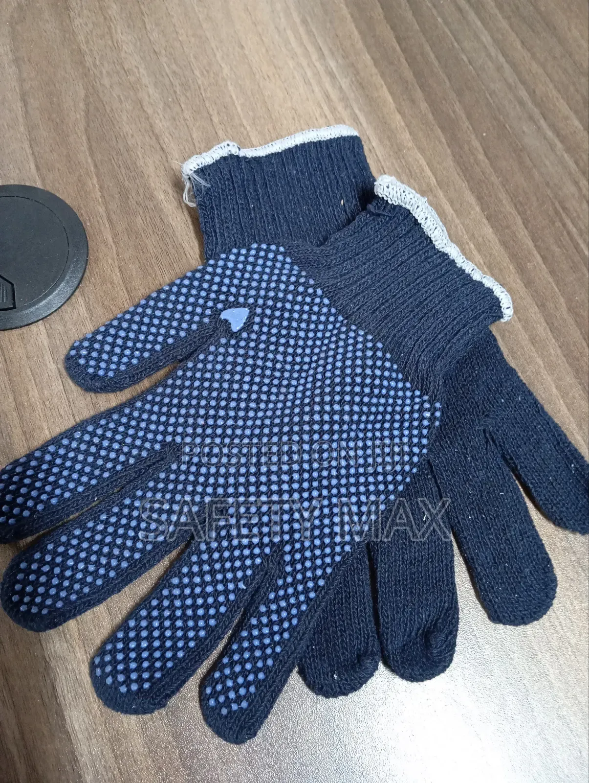 Dotted Gloves (White,Navy Blue)
