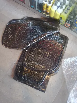 3pc Clear Black Plastic Mats