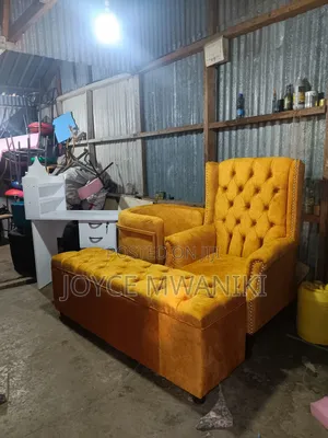 Pedicure Seat, Waiting Bench, Manicure Seat and a Table 