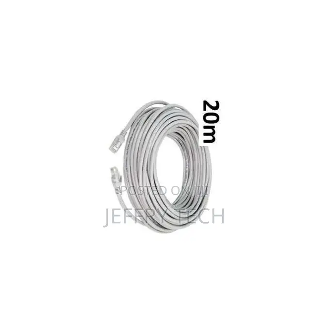 Shielded and Crimped Cat6 FTP Network Cable - 20m - Grey