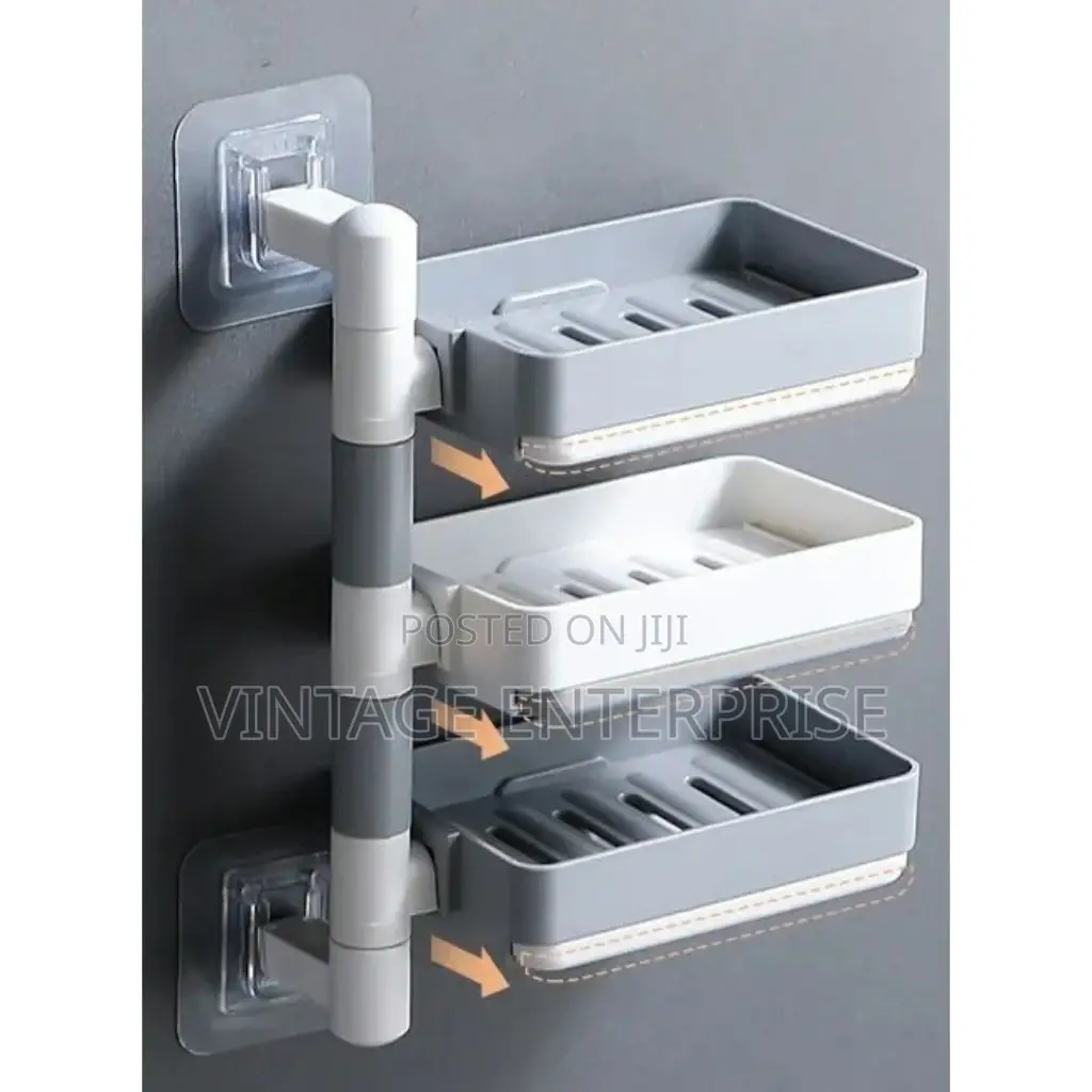 3 Layer Rotating Drain Soap Holder .