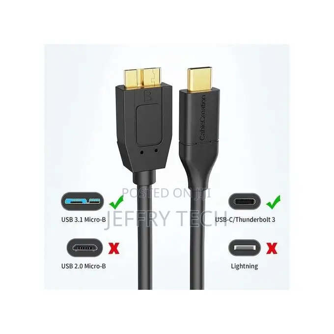 USB Micro B Vers Type C Pour Disque Dur