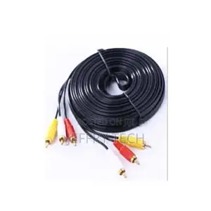 Audio / Video Cable (3x RCA Plug to 3x RCA Plug) - 10m - Bla