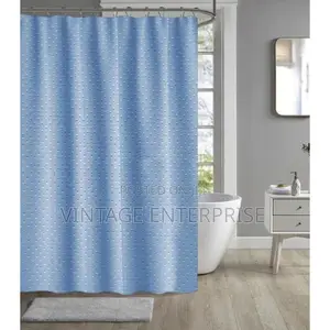 100% Polyester Fabric Washable Modern Design Curtain .