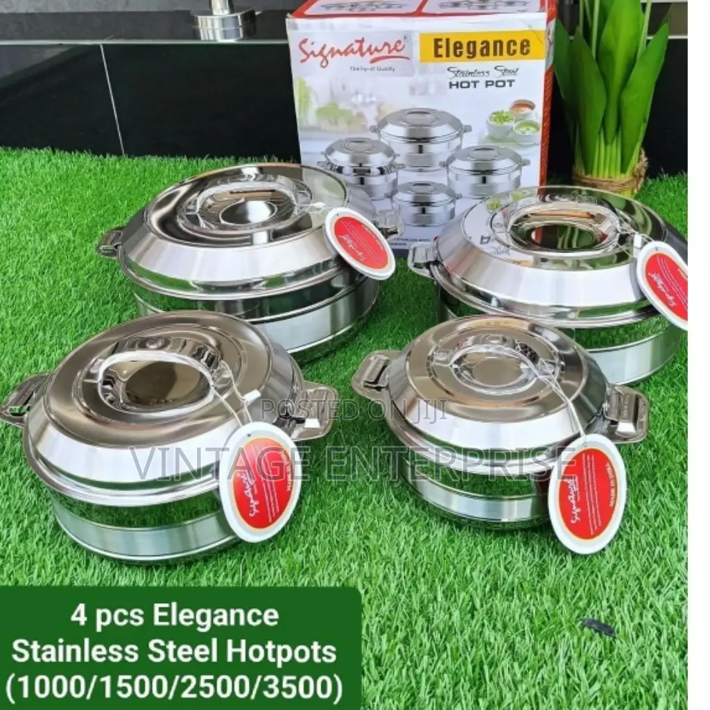 4pcs Elegance Stainless-Steel Quality Affordable Hotpots.