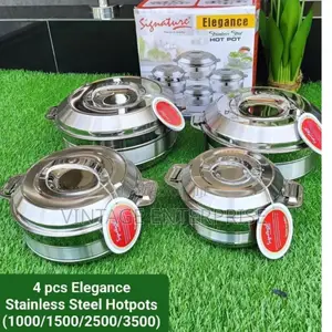 4pcs Elegance Stainless-Steel Quality Affordable Hotpots.
