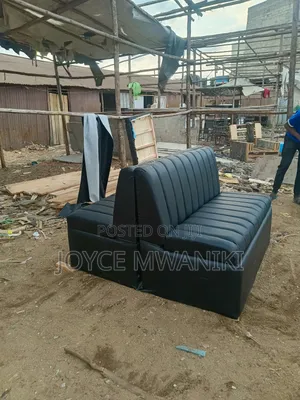 Back to Back Restaurant Couch, Latest Design, Black 