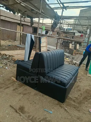 Back to Back Restaurant Couch, Latest Design, Black 