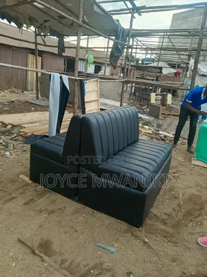 Back to Back Restaurant Couch, Latest Design, Black 